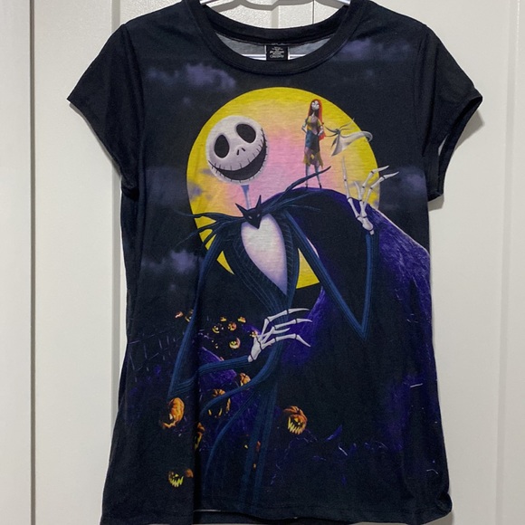 Disney Tim Burton's The Nightmare Before Christmas T-Shirt Juniors XL 15/17 - Picture 3 of 7